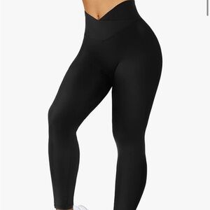 Scrunch cross over waist leggings